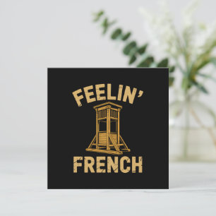 Invitation Sentiment guillotine vintage française
