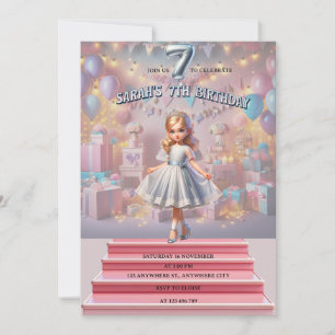 Invitation Septième anniversaire de Sarah