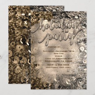 Invitation Séquences de fête Silver & Gold