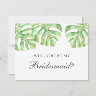 Invitation Seras-tu ma demoiselle d'honneur. Mariage d'été tr