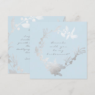 Invitation Seras-Tu Ma Femme D'Accueil Blue Pastel Grey Wreat