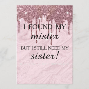 Invitation Seras-tu ma femme de ménage ? Déchirage en or Rose