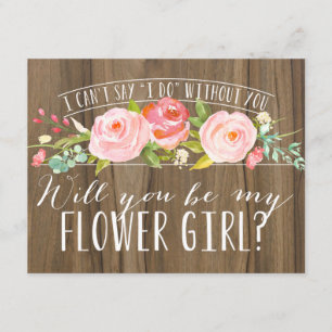 Invitation Seras-Tu Ma Fille Fleur ? Bridesmaid