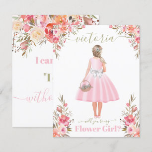 Invitation Seras-tu ma fille Flower