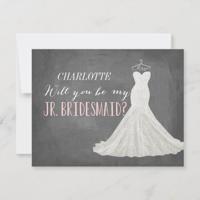 Invitation Seras-Tu Ma Jeune Femme D'Accueil | Bridesmaid (Devant)