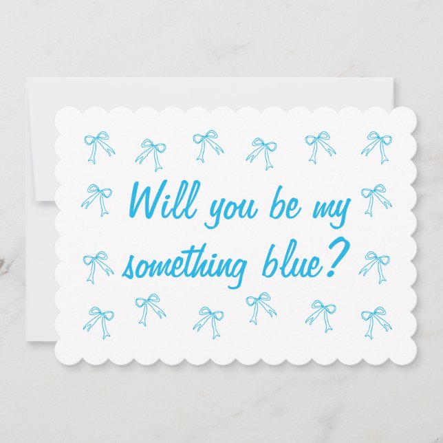 Invitation Seras-tu mon quelque chose de bleu Bridesmaid Prop (Devant)