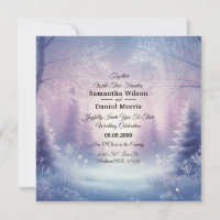 Sérénade de mariage Lavande Hiver Chute de Neige