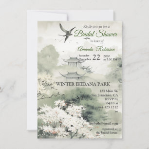 Invitation Serene Tranquillité thème japonais