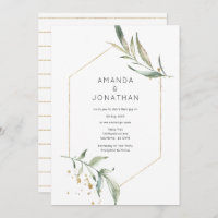 Sérénité Simplistic Greenery Mariage géométrique