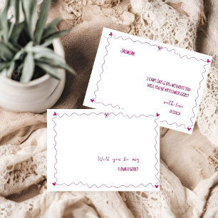 Invitation Serez-Vous Flower Girl Proposition Card