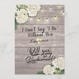 Invitation Serez-Vous Ma Chaîne De Fleurs Bridesmaid Bois cla