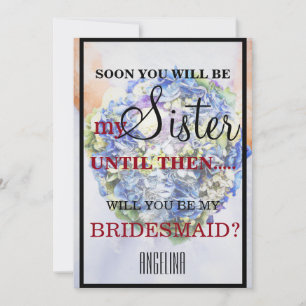 Invitation Serez-vous ma demoiselle d'honneur ?