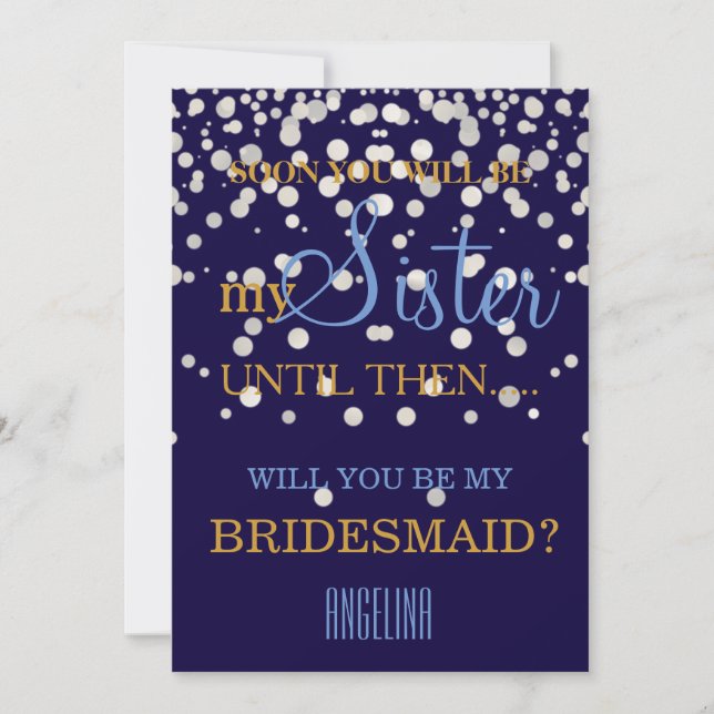 Invitation Serez-vous ma demoiselle d'honneur ? (Devant)