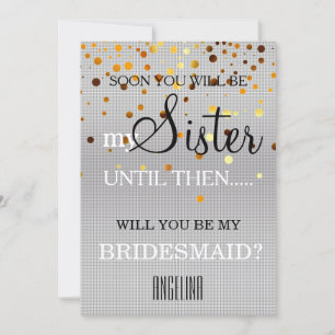 Invitation Serez-vous ma demoiselle d'honneur ?