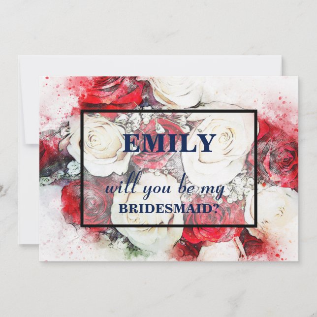 Invitation Serez-vous ma demoiselle d'honneur ? (Devant)