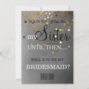 Invitation Serez-vous ma demoiselle d'honneur ?
