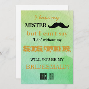 Invitation Serez-vous ma demoiselle d'honneur ?