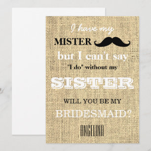 Invitation Serez-vous ma demoiselle d'honneur ?