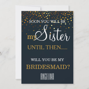 Invitation Serez-vous ma demoiselle d'honneur ?