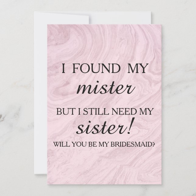 Invitation Serez-vous ma demoiselle d'honneur ? (Devant)