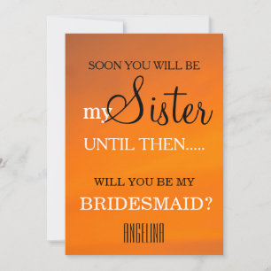 Invitation Serez-vous ma demoiselle d'honneur ?