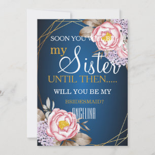 Invitation Serez-vous ma demoiselle d'honneur ?