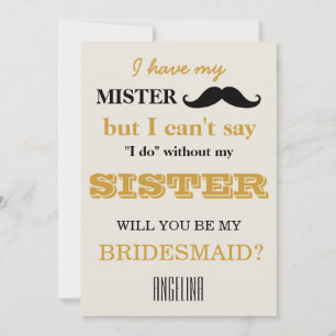 Invitation Serez-vous ma demoiselle d'honneur ?