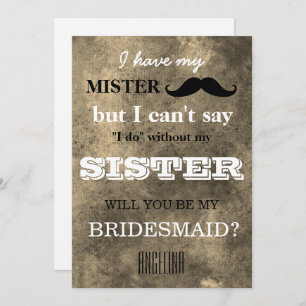 Invitation Serez-vous ma demoiselle d'honneur ?