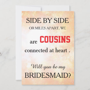 Invitation Serez-vous ma demoiselle d'honneur ?