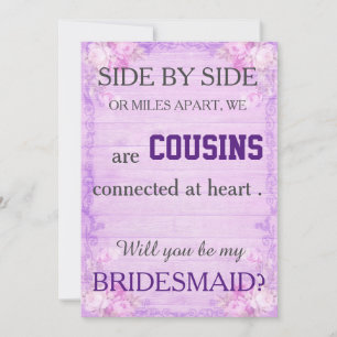 Invitation Serez-vous ma demoiselle d'honneur ?