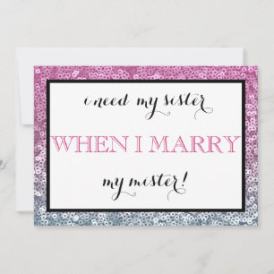 Invitation Serez-vous ma demoiselle d'honneur ?