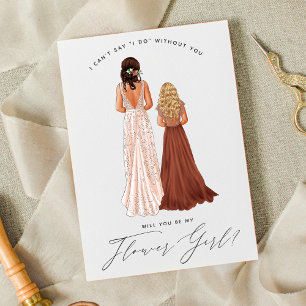 Invitation Serez-vous ma demoiselle d'honneur ? Filles en rob