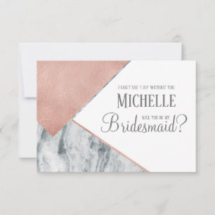 Invitation Serez-vous ma demoiselle d'honneur ? Marbre, Maria