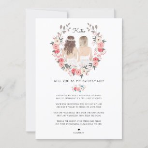 Invitation Serez-vous ma demoiselle d'honneur/servante d'honn