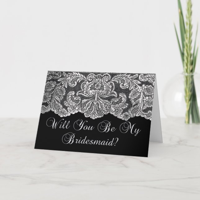 Invitation serez-vous ma dentelle de demoiselle d'honneur noi (Devant)