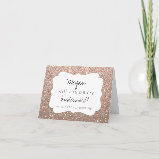 Invitation Serez-Vous Ma Femme D'Accueil - Fab Day Rose Gold  (Devant)