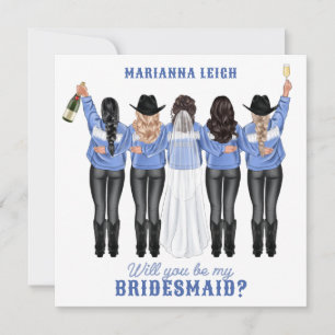 Invitation Serez-Vous Ma Femme D'Accueil ? Filles à Denim Inv