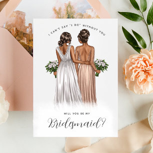 Invitation Serez-Vous Ma Femme D'Accueil ? Filles dans Gowns