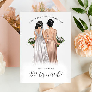 Invitation Serez-Vous Ma Femme D'Accueil ? Filles dans Gowns