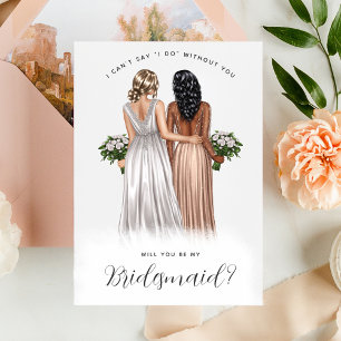 Invitation Serez-Vous Ma Femme D'Accueil ? Filles dans Gowns