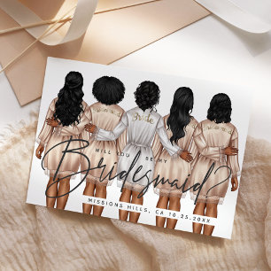 Invitation Serez-Vous Ma Femme D'Accueil ? Filles en Robes V3