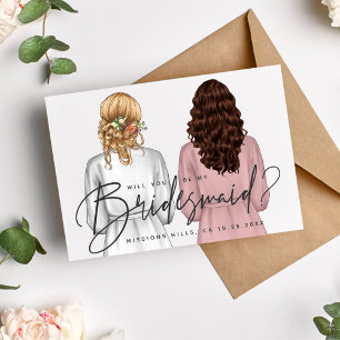 Invitation Serez-Vous Ma Femme D'Accueil ? Girls in Robes V2 