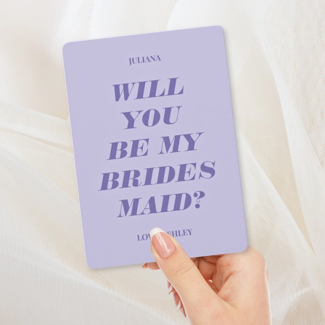 Invitation Serez-Vous Ma Femme D'Accueil ? Lavande de texte m (Créateur téléchargé)