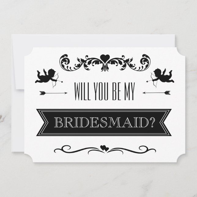 Invitation Serez-Vous Ma Femme D'Accueil ? Mariage de typogra (Devant)