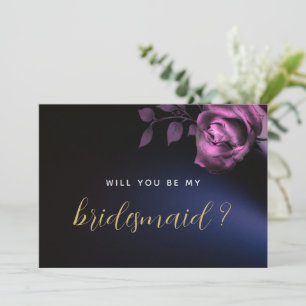 Invitation Serez-Vous Ma Femme D'Accueil Moderne Moody Black 