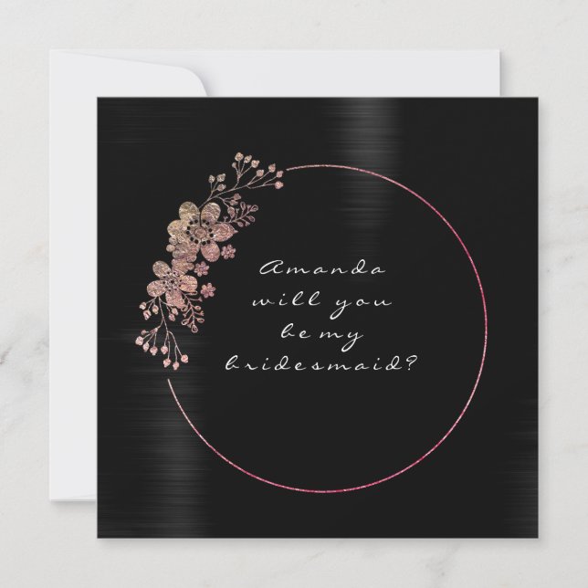 Invitation Serez-Vous Ma Femme D'Accueil Rose Blanc VIP (Devant)