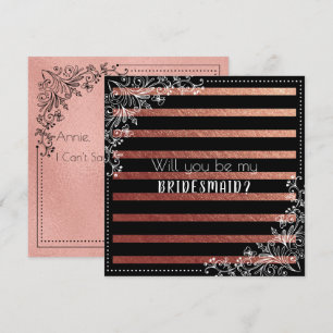 Invitation Serez-Vous Ma Femme D'Accueil Rose D'Or