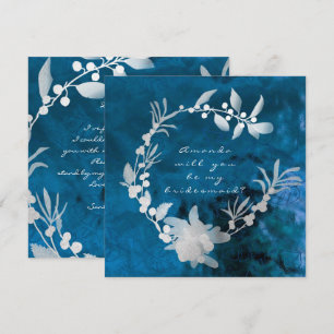 Invitation Serez-Vous Ma Femme D'Accueil Verre Bleu Gris Fer