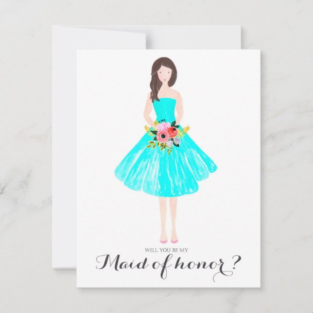 Invitation Serez-vous ma femme de chambre d'honneur ? (Devant)