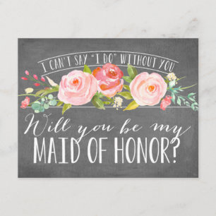 Invitation Serez-vous ma femme d'honneur ?  Porte-parole